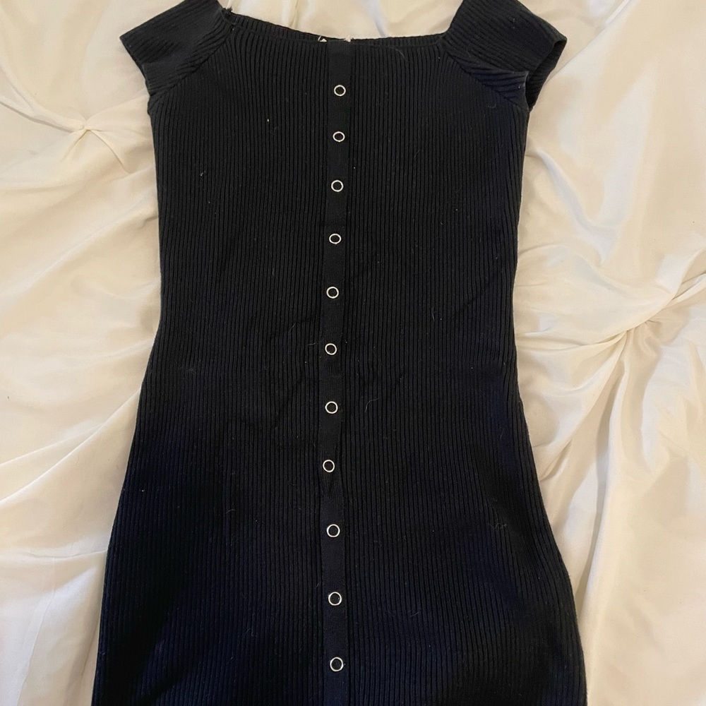 Urban outfitters basic black mini dress